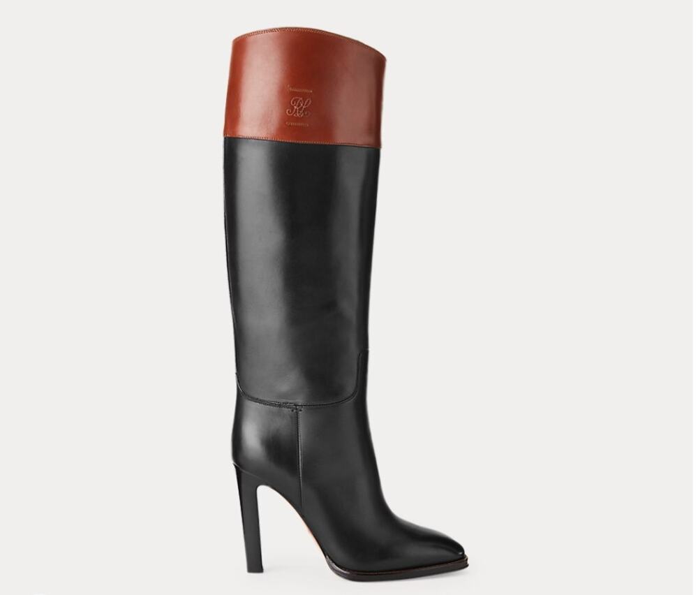Ralph Lauren Collection Reese Riding Boot Brown Burnished Calf EU 40 US 10 NIB